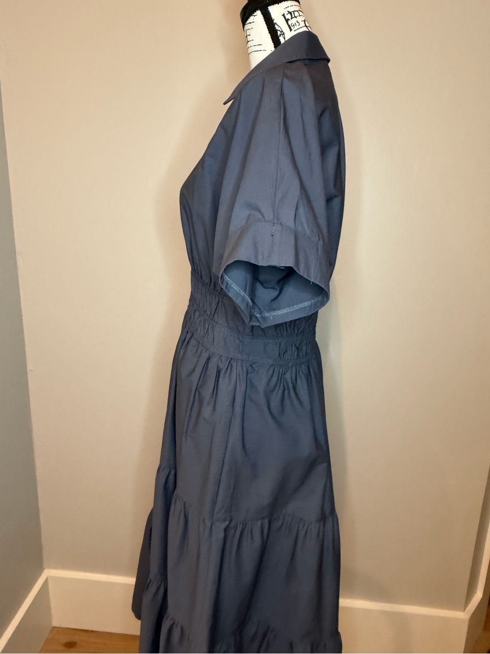 Anthropologie Somerset Navy Maxi Shirt Dress, Small Petite NWOT - Picture 9 of 16
